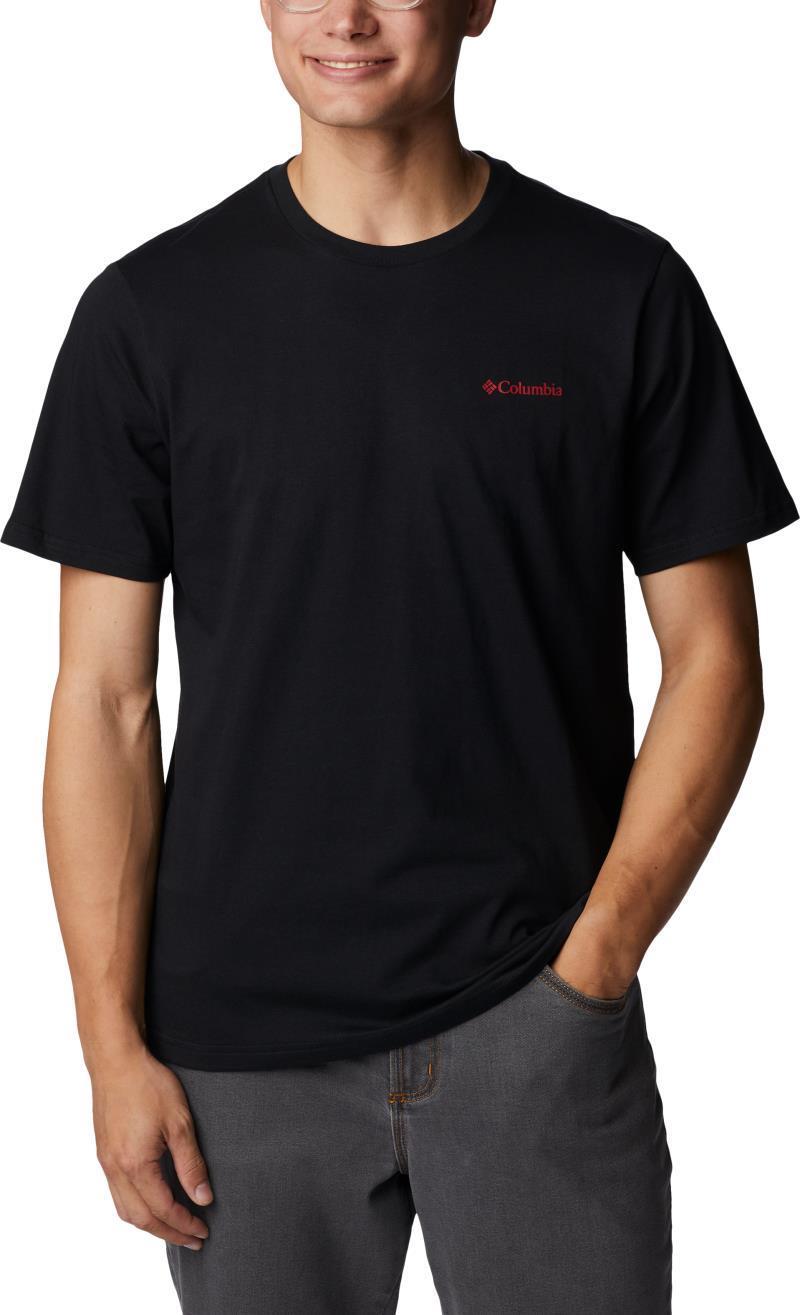 Rockaway River Country SS Tee - Tall - Mens - Black / Can Timberline Flag Graphic 1