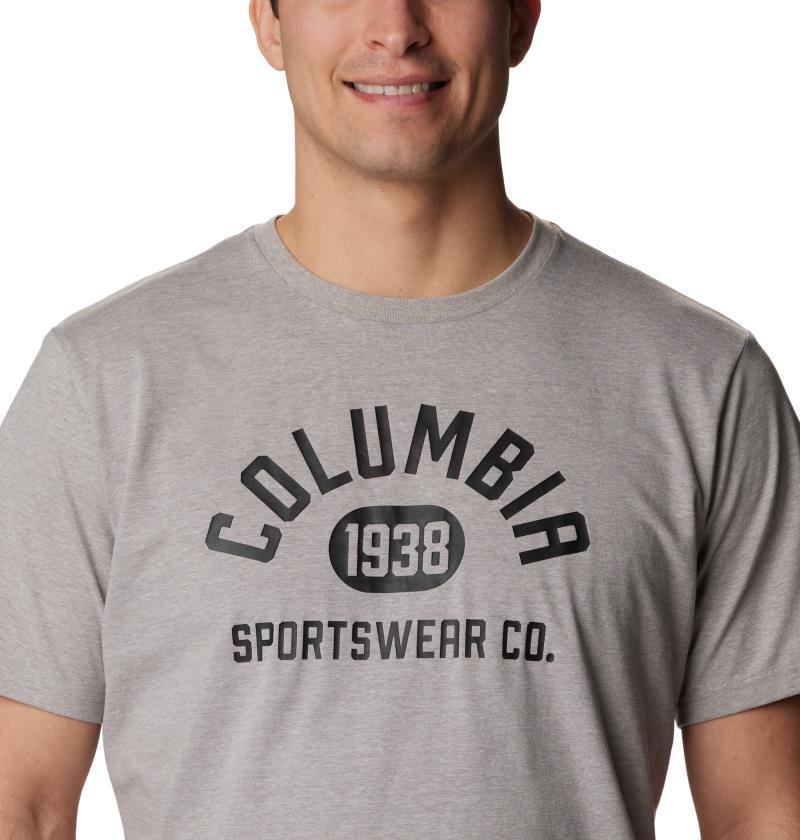 Rockaway River Graphic SS Tee - Mens - Columbia Grey Heather / College Life Graphic 5