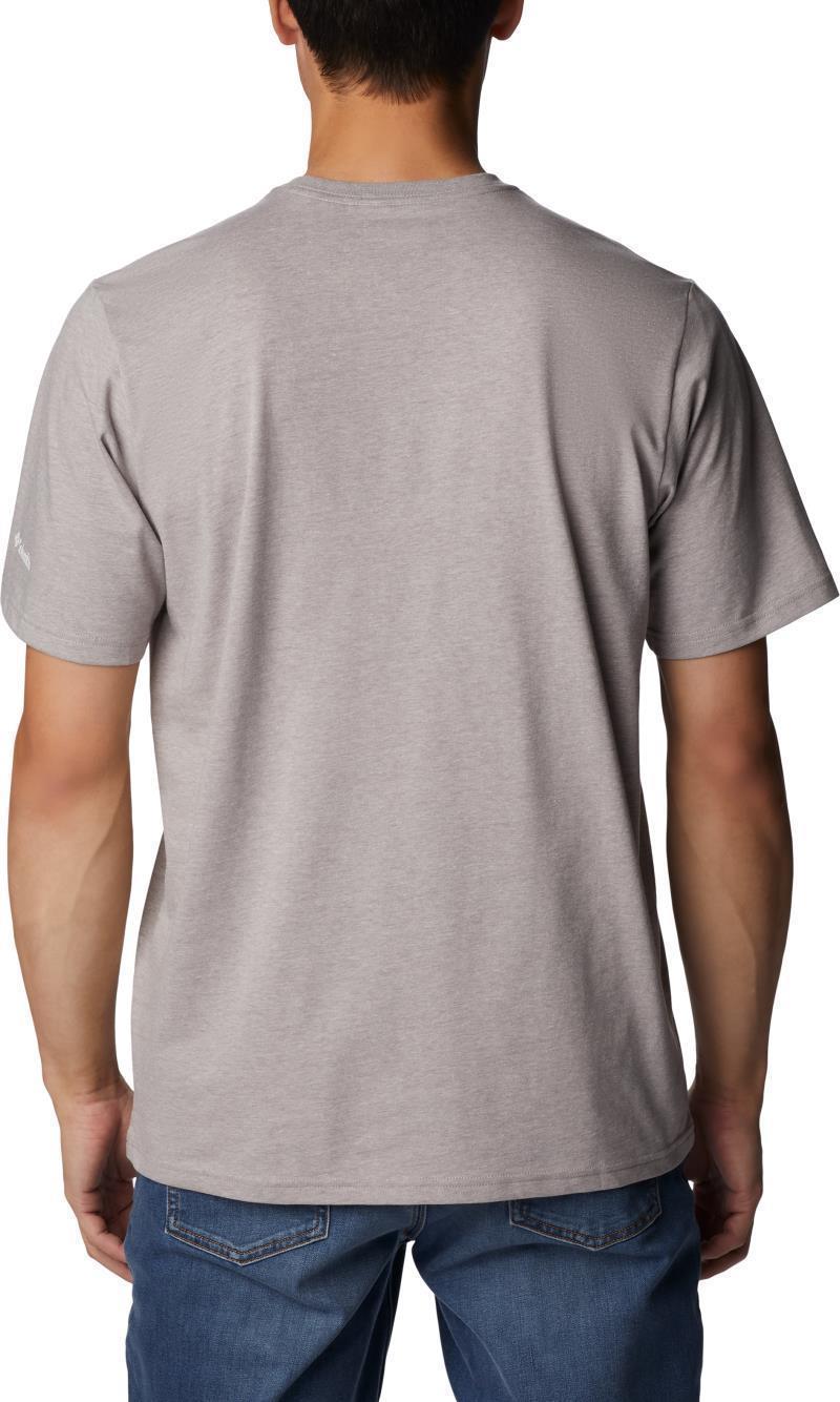 Rockaway River Graphic SS Tee - Tall - Mens - Columbia Grey Heather / White Logo 2