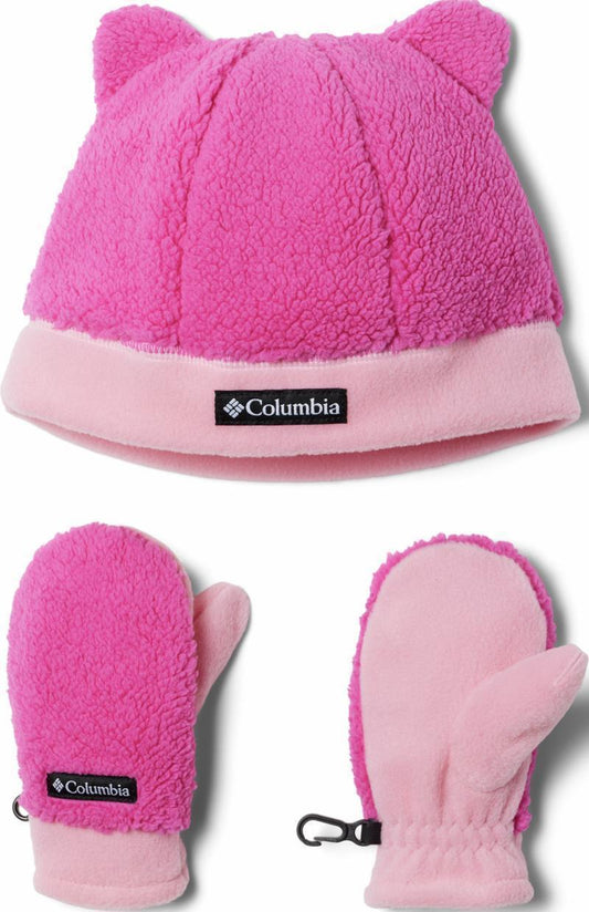 Rugged Ridge Beanie and Mittens - Toddler - Pink Ice / Pink Orchid 1
