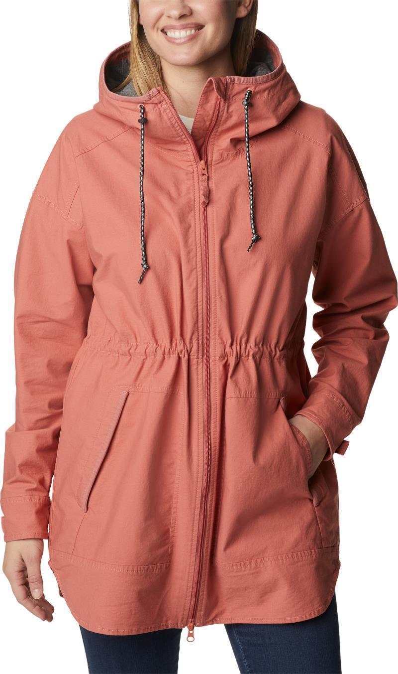 Sage Lake Long Lined Jacket - Womens - Dark Coral 1