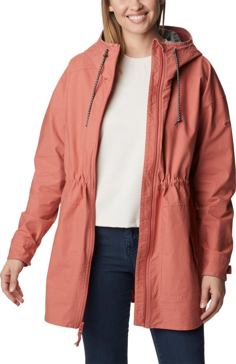 Sage Lake Long Lined Jacket - Womens - Dark Coral 4