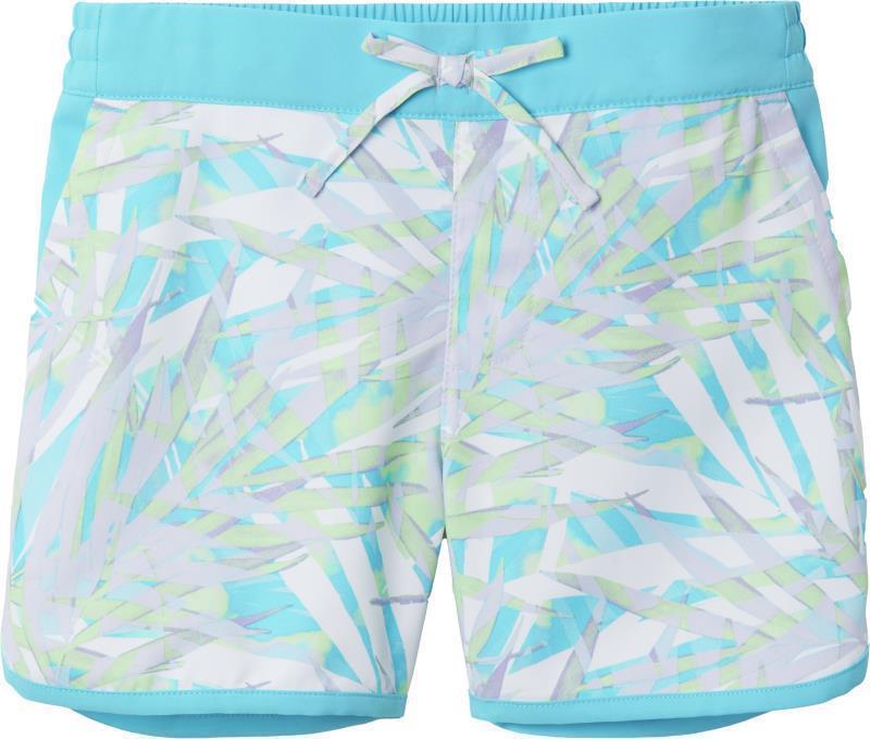 Sandy Shores Boardshorts - Youth - Purple Tint Dye Palms Tonal / Atoll 1
