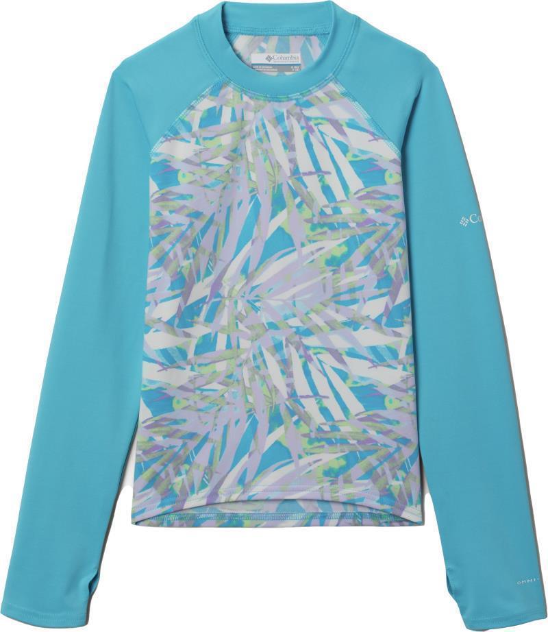 Sandy Shores Printed LS Sunguard - Youth - Purple Tint Dye Palms / Atoll 1