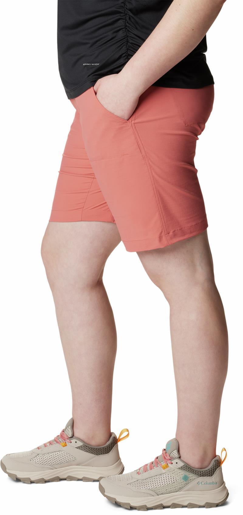 Saturday Trail Long Shorts, 12" Inseam - Plus - Womens - Dark Coral 6