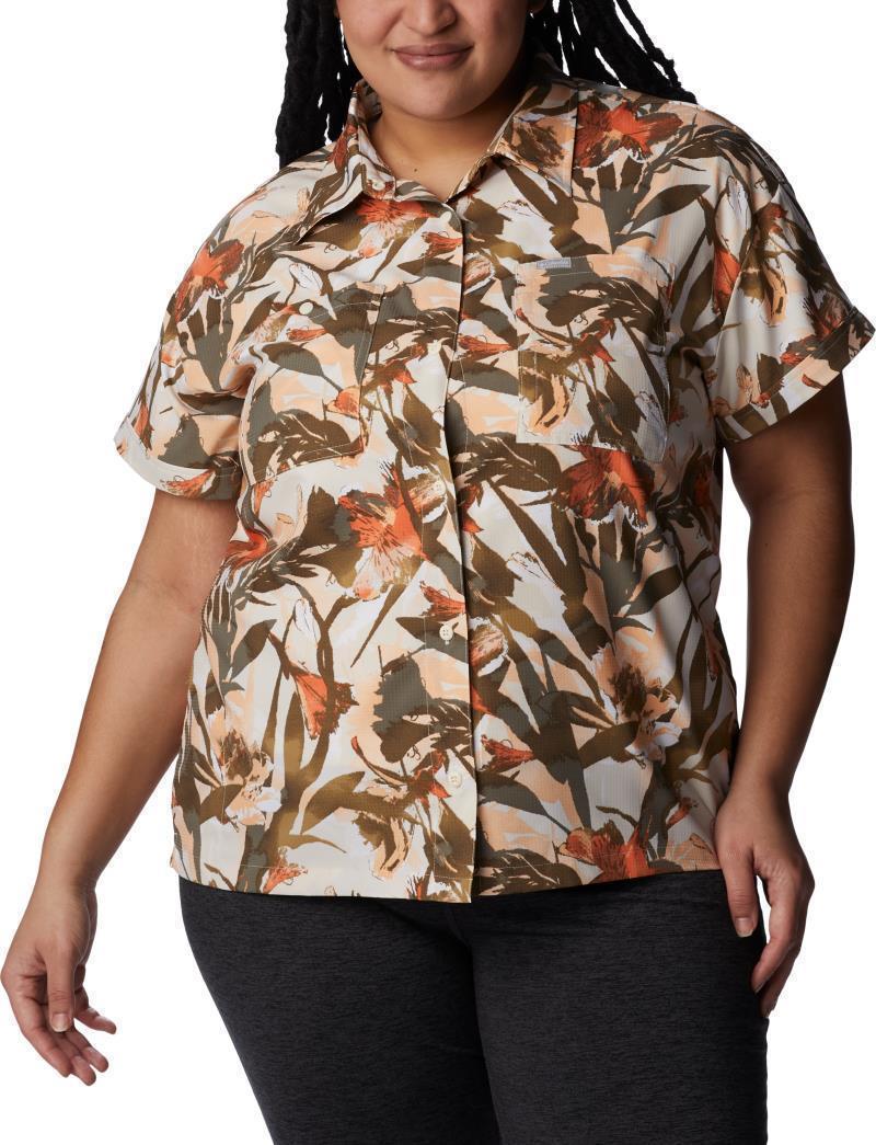 Silver Ridge Utility SS Shirt - Plus - Womens - Chalk / Floriculture 1