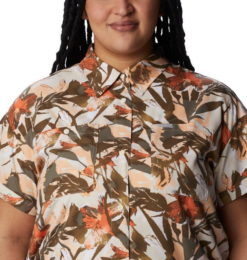 Silver Ridge Utility SS Shirt - Plus - Womens - Chalk / Floriculture 4
