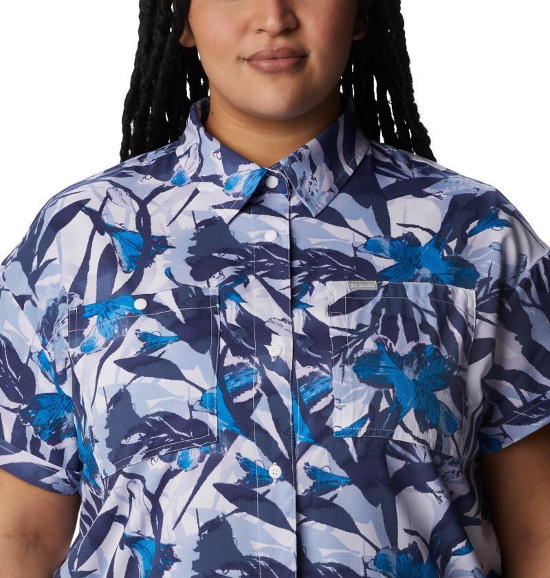 Silver Ridge Utility SS Shirt - Plus - Womens - White / Floriculture 4