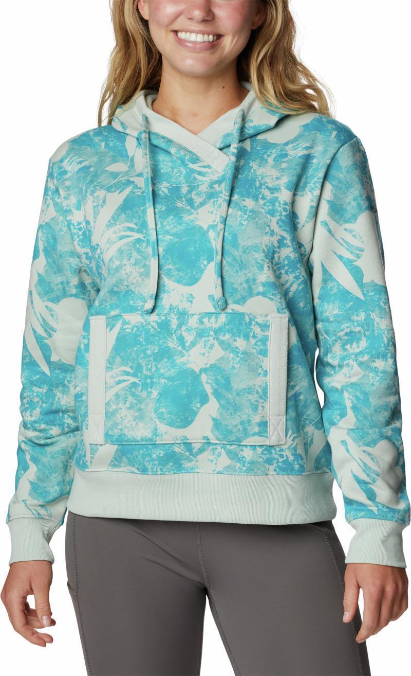 Slack Water French Terry Hoodie - Womens - Cool Green Skydye 1