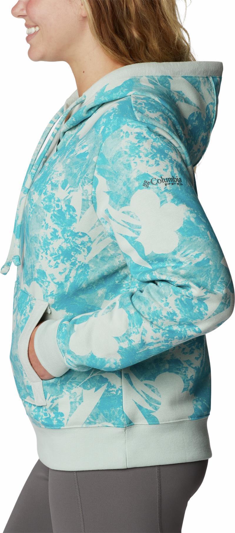 Slack Water French Terry Hoodie - Womens - Cool Green Skydye 5