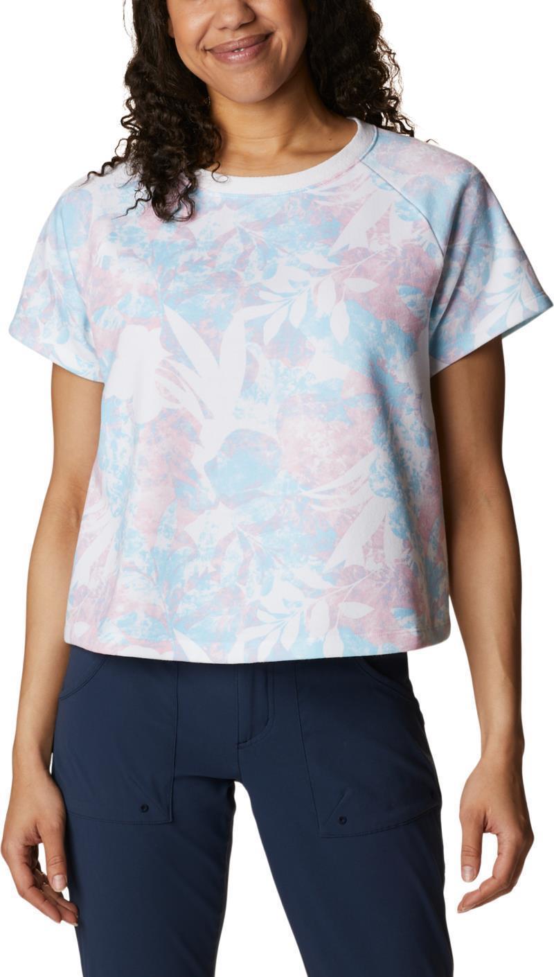Slack Water French Terry SS Shirt - Womens - White Skydye 1