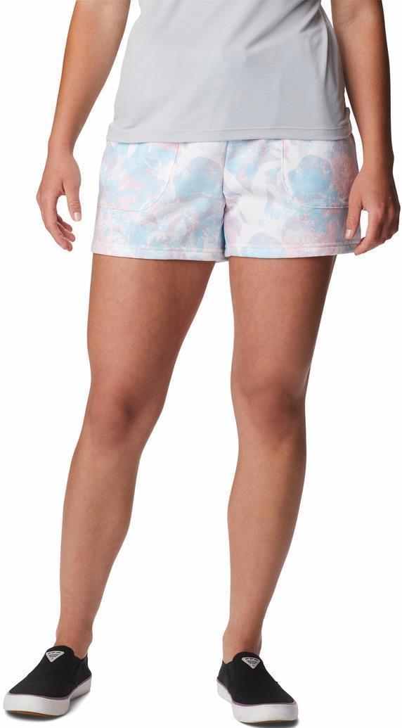 Slack Water French Terry Shorts, Reg - Womens - White Skydye 1