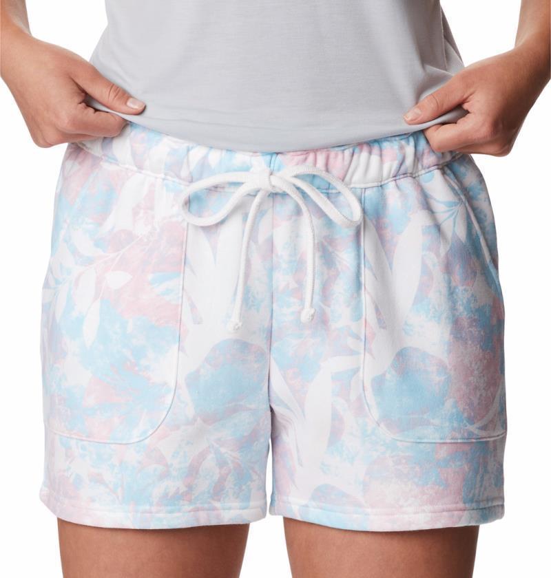 Slack Water French Terry Shorts, Reg - Womens - White Skydye 4