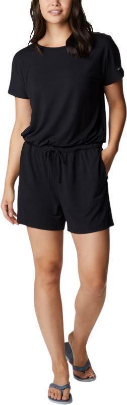 Slack Water Knit Romper, 4" Inseam - Womens - Black 1