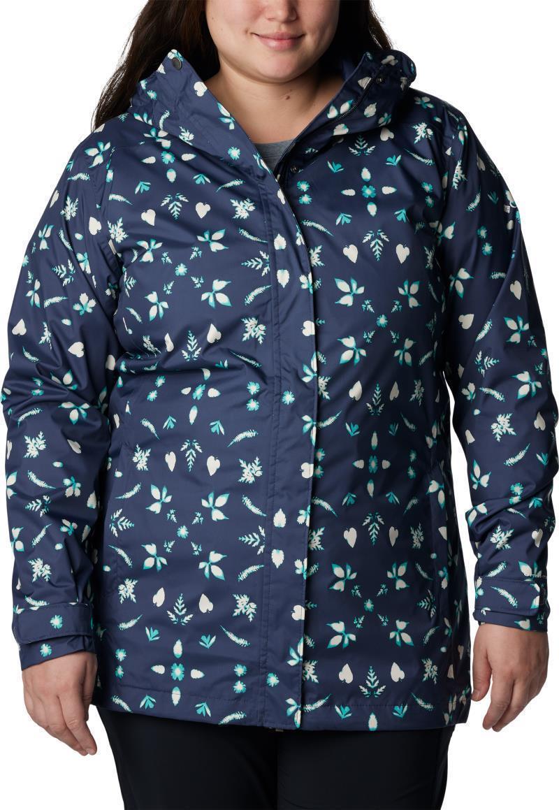 Splash A Little II Jacket - Plus - Womens - Nocturnal Cyanofrond Print 1