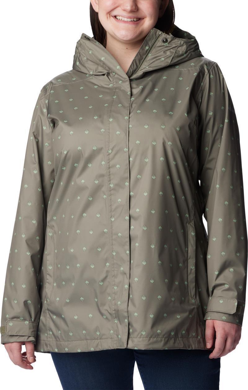 Splash A Little II Jacket - Plus - Womens - Stone Green Swell Dots Print 1