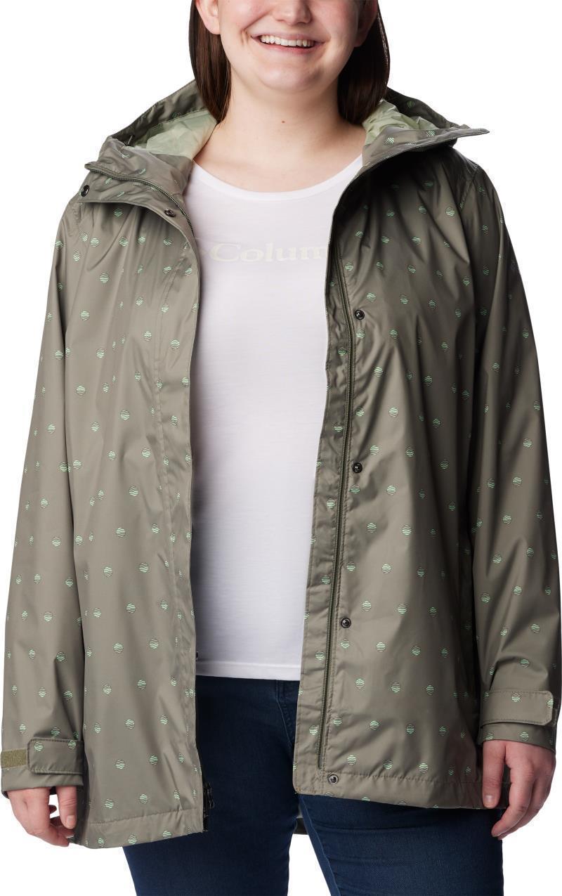 Splash A Little II Jacket - Plus - Womens - Stone Green Swell Dots Print 3