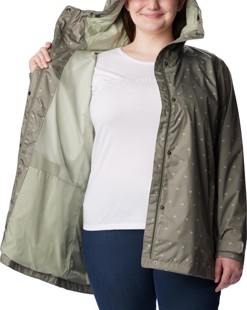 Splash A Little II Jacket - Plus - Womens - Stone Green Swell Dots Print 4
