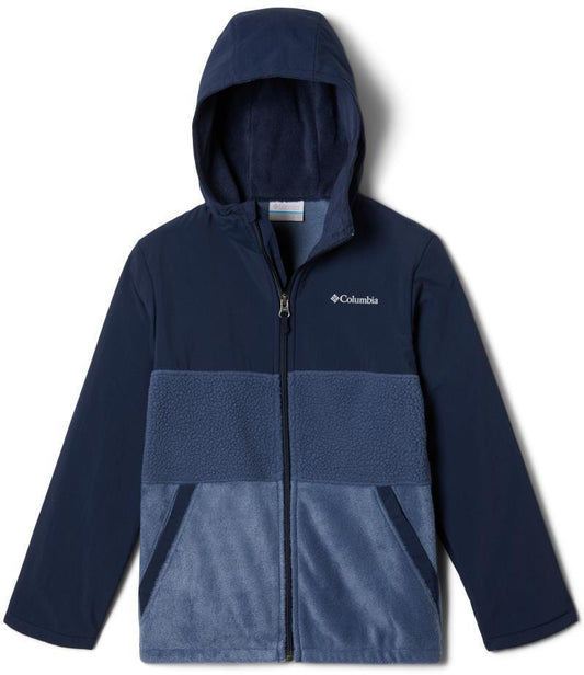 Steens Mountain Novelty Hooded Fleece - Youth Boys - Dark Mountain / Dark Mountain / Collegiate Navy 1