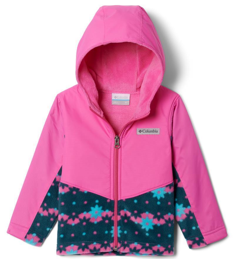 Steens Mountain Overlay Hoodie - Toddler - Night Wave Daisydot / Pink Ice 1