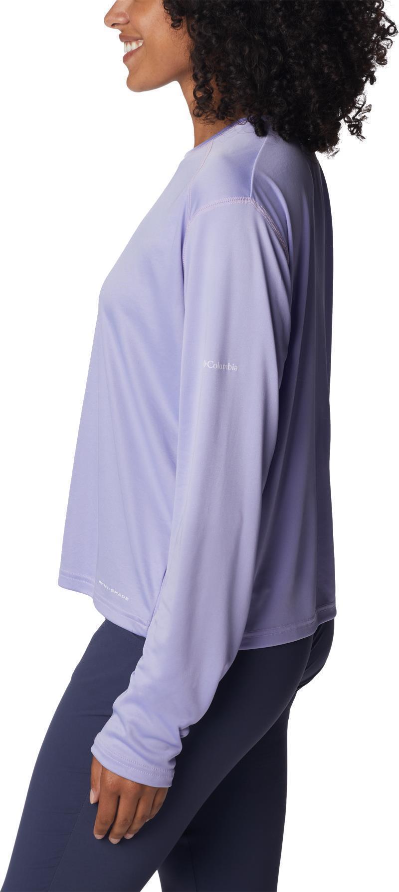Summerdry Graphic LS Tee - Womens - Frosted Purple / CSC Split Leaves Graphic 2