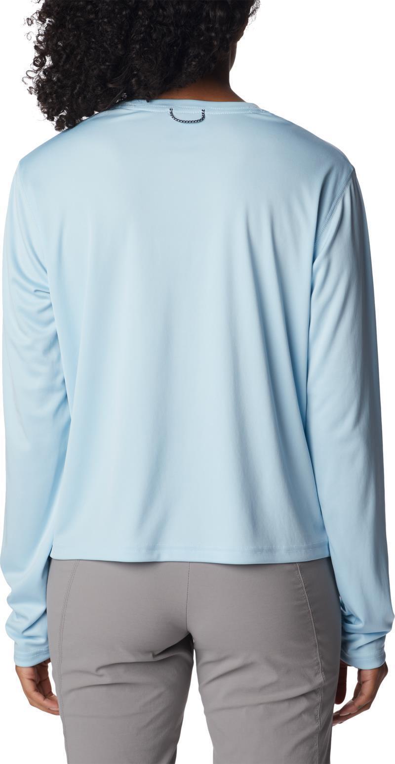 Summerdry Graphic LS Tee - Womens - Spring Blue / CSC Split Leaves Graphic 3