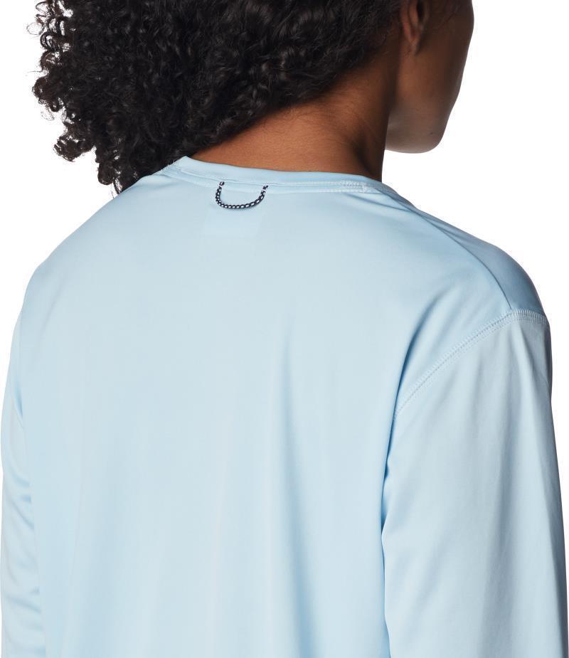 Summerdry Graphic LS Tee - Womens - Spring Blue / CSC Split Leaves Graphic 5