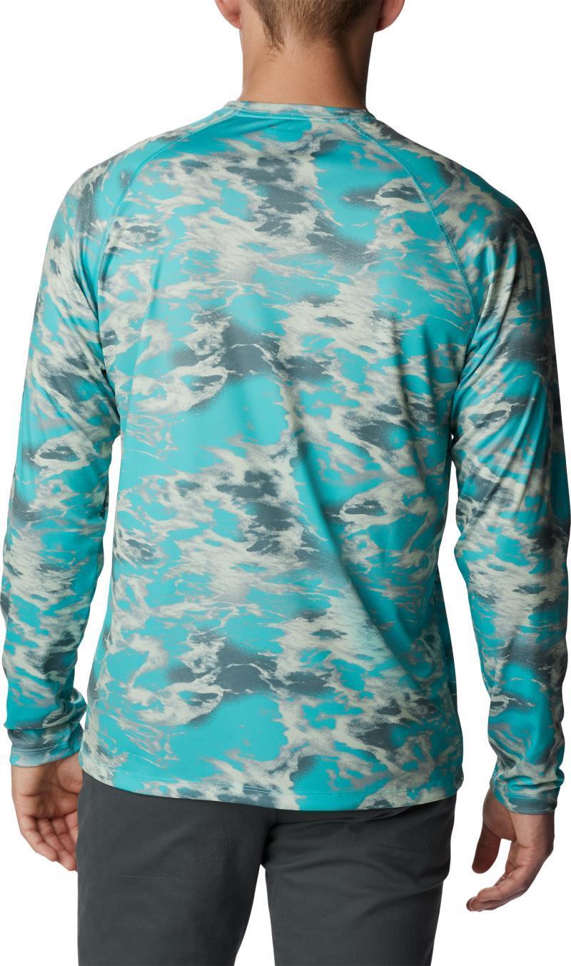 Summerdry Printed LS - Mens - Bright Aqua Natureal Waves 2