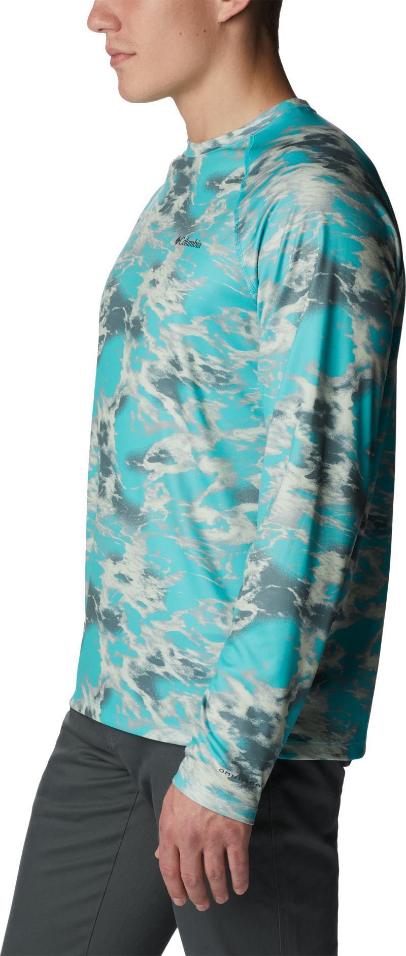 Summerdry Printed LS - Mens - Bright Aqua Natureal Waves 3