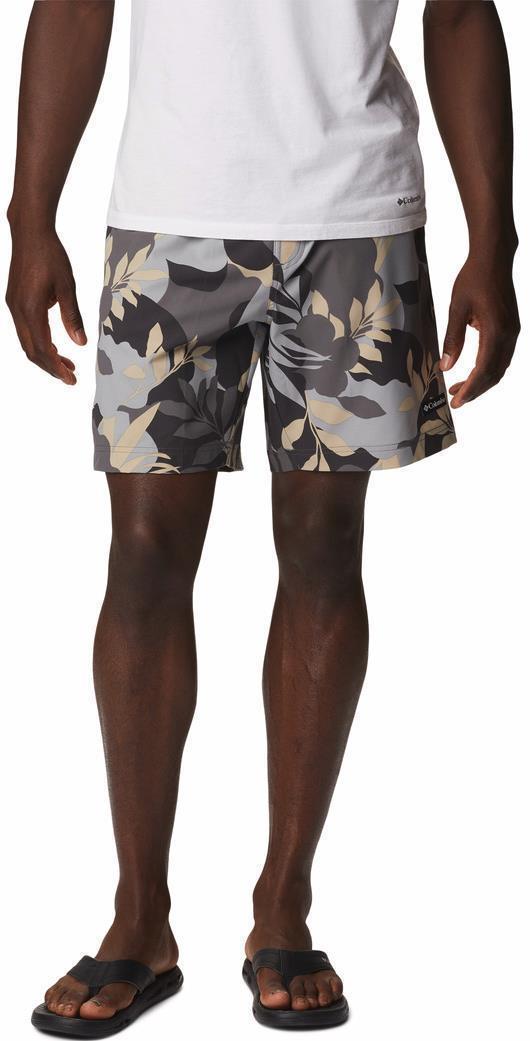 Summertide Stretch Printed Shorts, 6" Inseam - Mens - City Grey Floriated 1