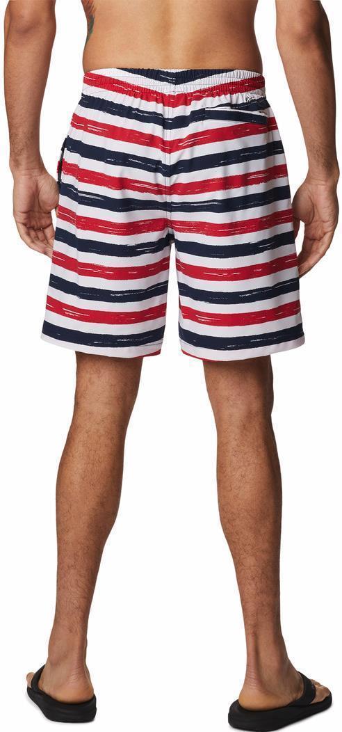 Summertide Stretch Printed Shorts, 6" Inseam - Mens - Mountain Red Marker Stripe 2