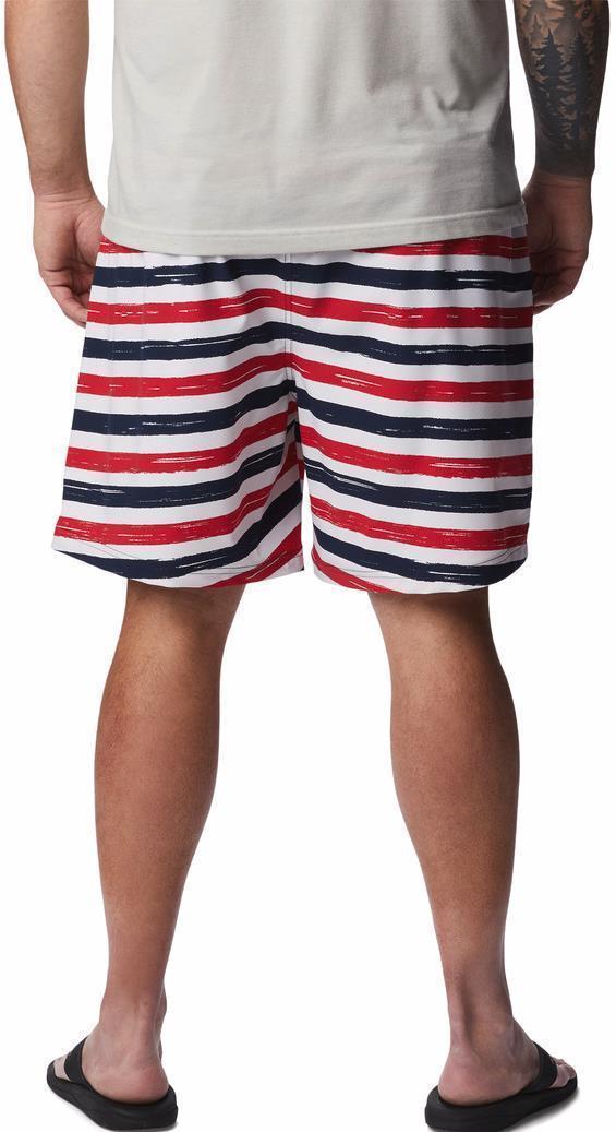 Summertide Stretch Printed Shorts, 8" Inseam - Big - Mens - Mountain Red Marker Stripe 2