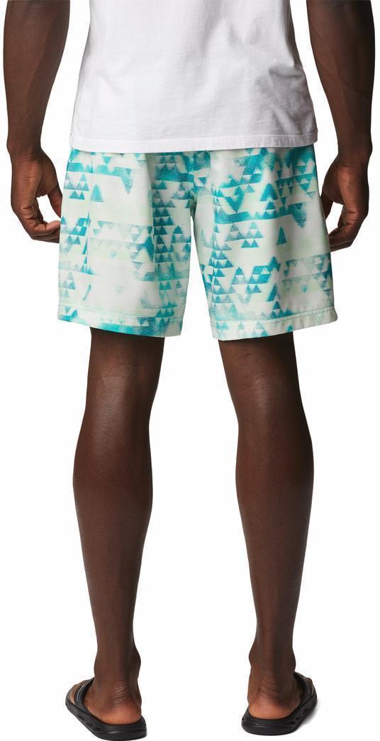 Summertide Stretch Printed Shorts, 8" Inseam - Mens - Bright Aqua Distant Peaks 2