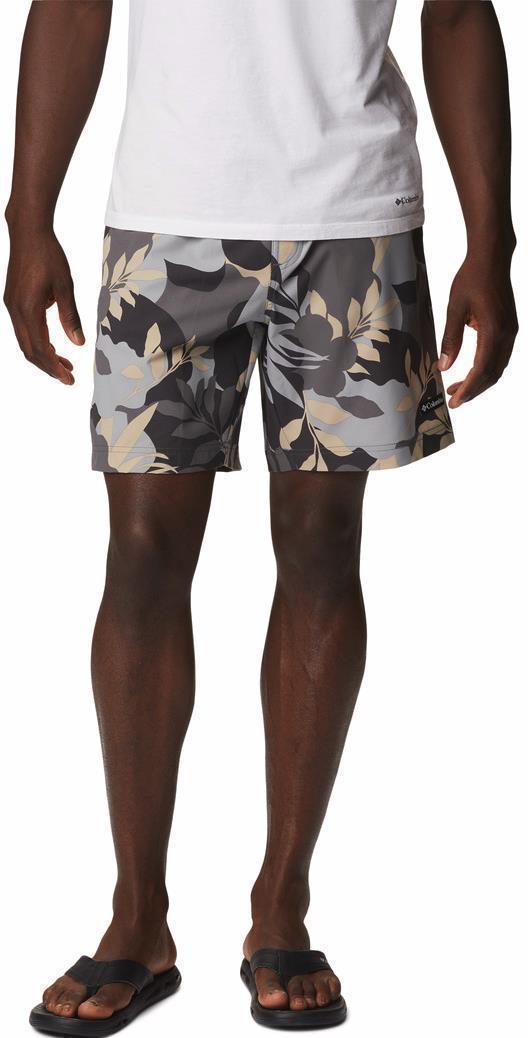 Summertide Stretch Printed Shorts, 8" Inseam - Mens - City Grey Floriated 1