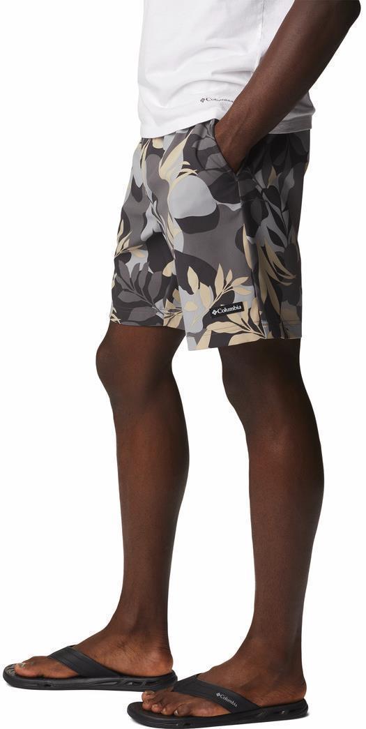 Summertide Stretch Printed Shorts, 8" Inseam - Mens - City Grey Floriated 3
