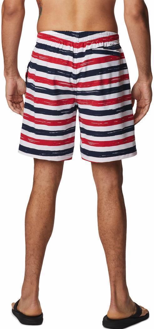 Summertide Stretch Printed Shorts, 8" Inseam - Mens - Mountain Red Marker Stripe 2