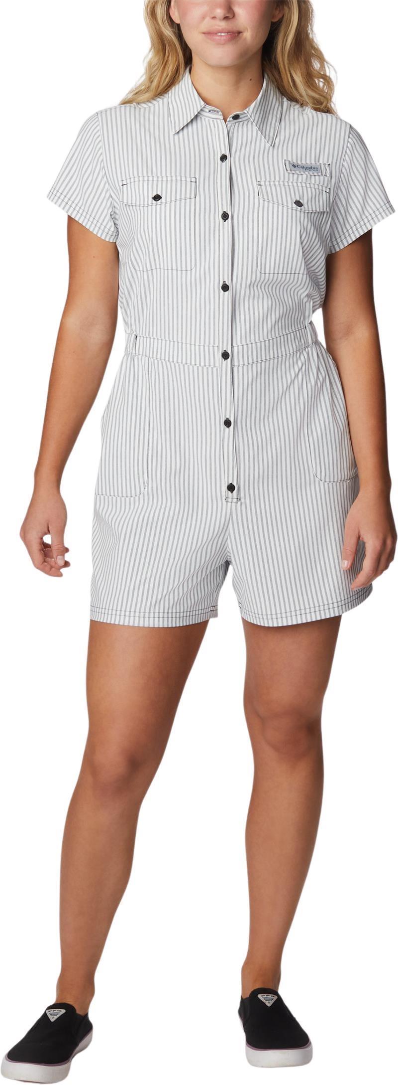 Sun Drifter Woven Romper, Reg - Womens - Black 1
