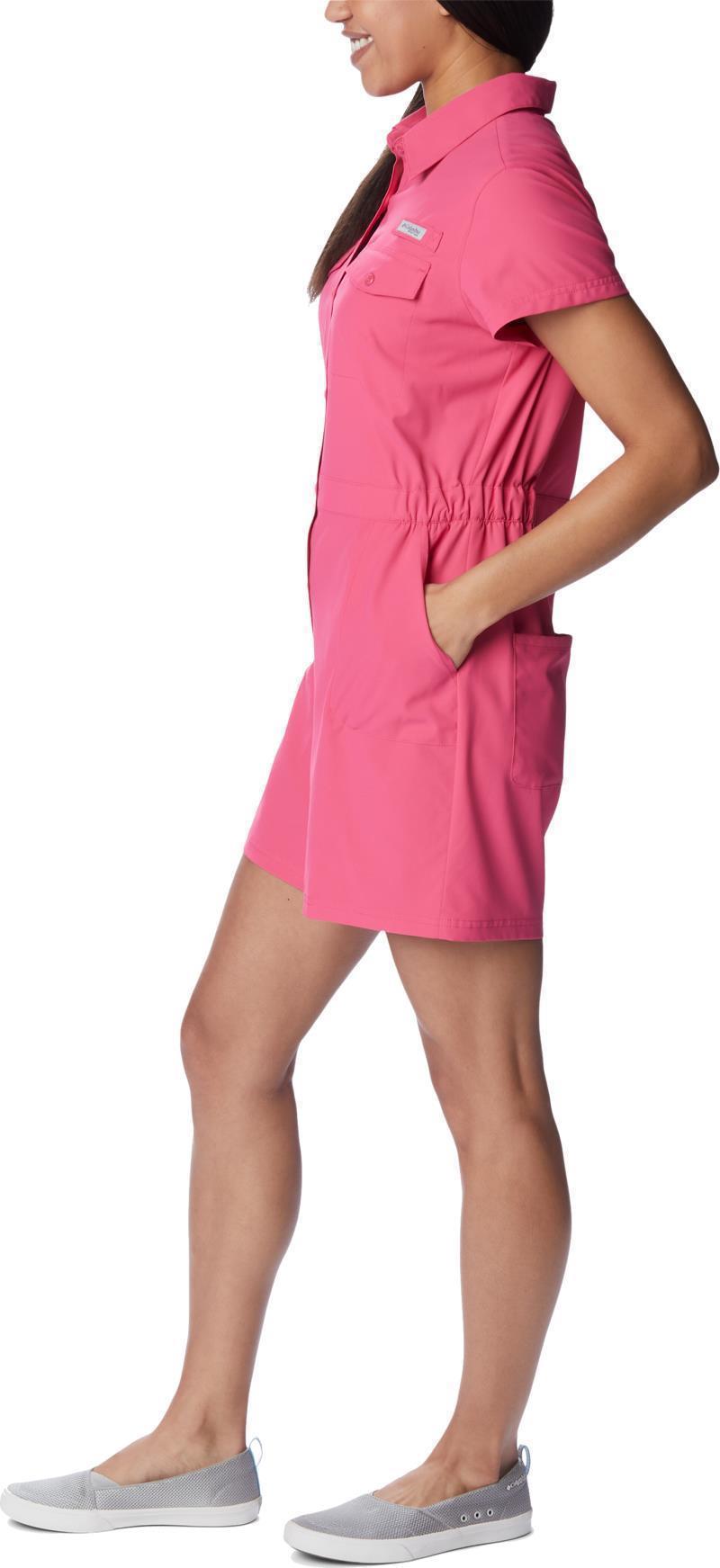 Sun Drifter Woven Romper, Reg - Womens - Ultra Pink 2