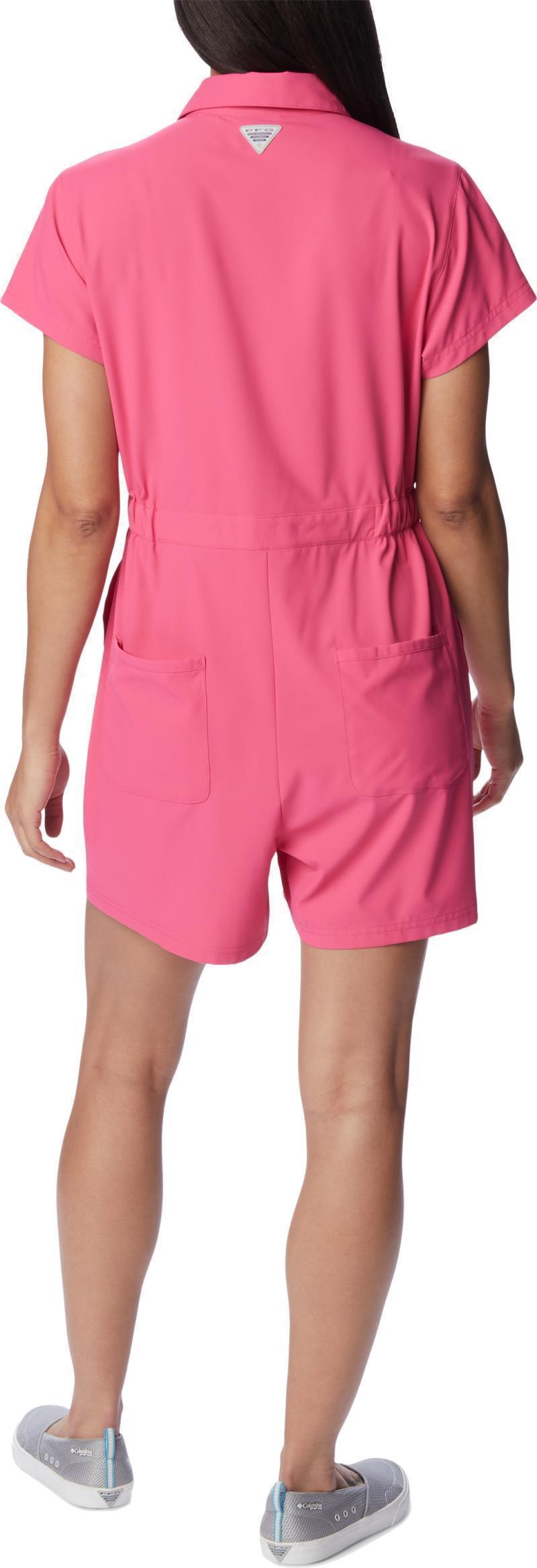 Sun Drifter Woven Romper, Reg - Womens - Ultra Pink 3