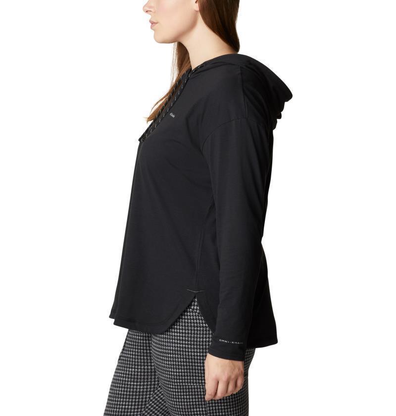 Sun Trek Hooded Pullover - Plus - Womens - Black 3