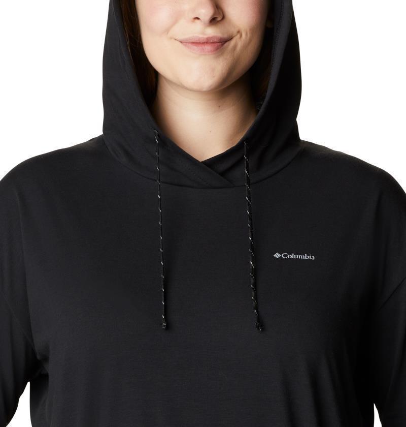 Sun Trek Hooded Pullover - Plus - Womens - Black 4