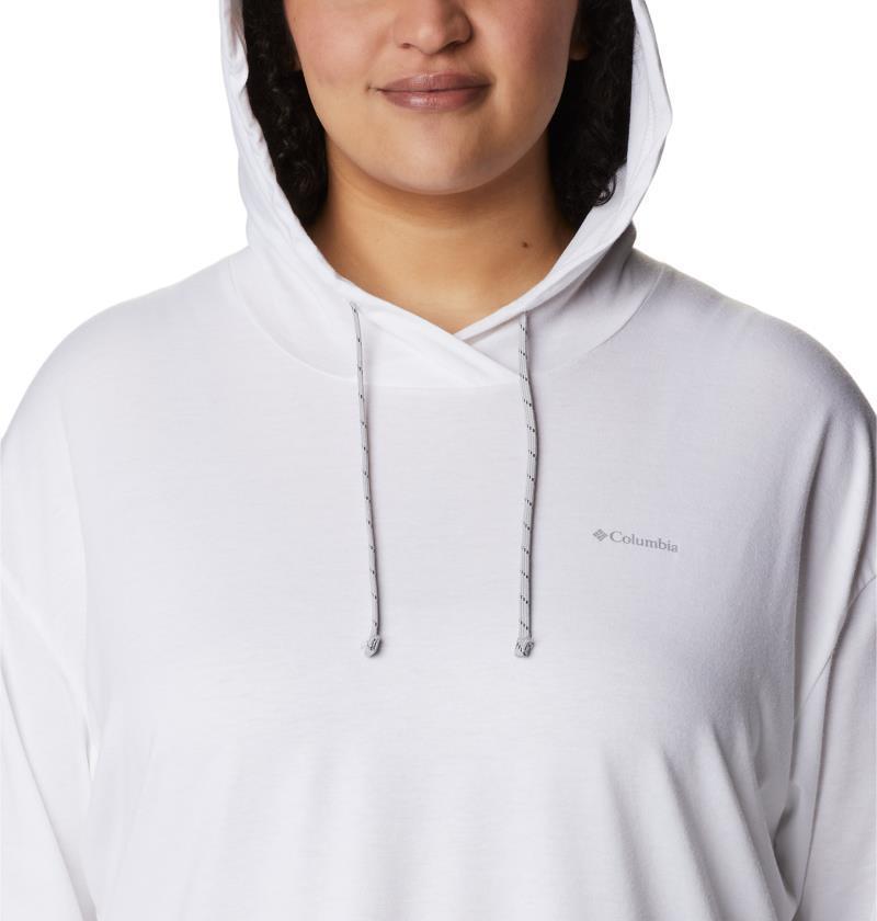 Sun Trek Hooded Pullover - Plus - Womens - White 4
