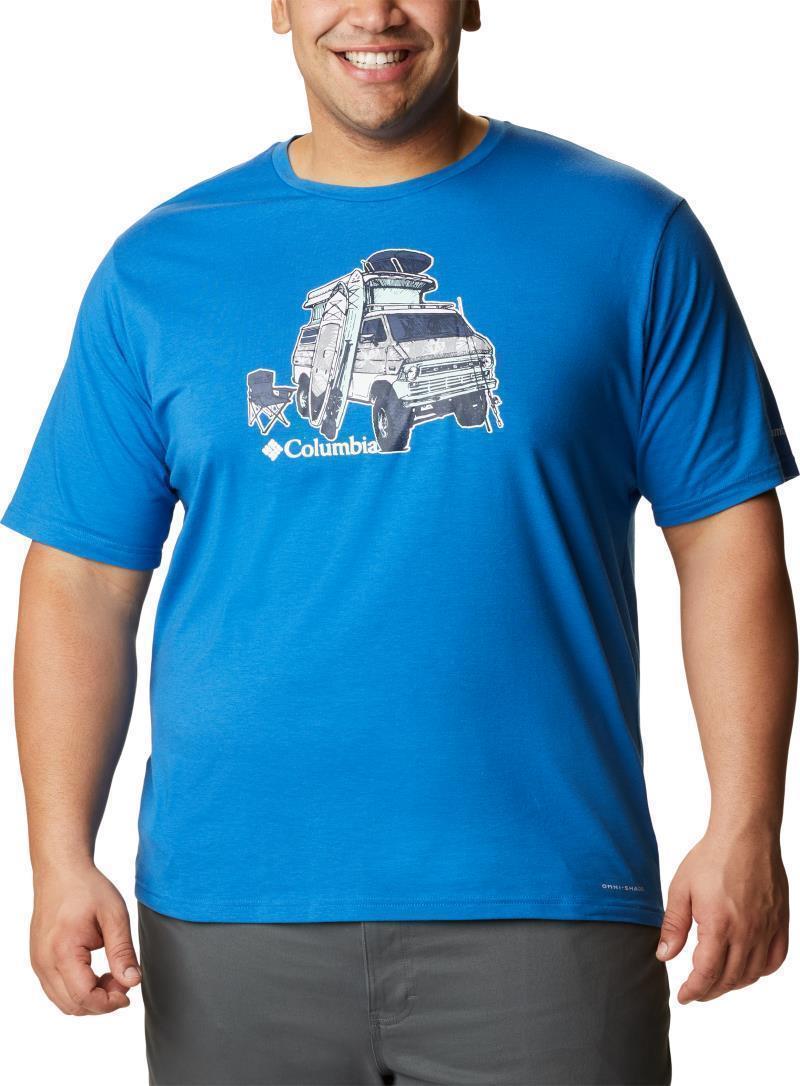 Sun Trek SS Graphic Tee - Big - Mens - Bright Indigo / H2O Fanatic Graphic 1