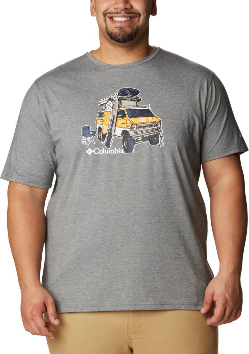 Sun Trek SS Graphic Tee - Big - Mens - City Grey Heather / H2O Fanatic Graphic 1