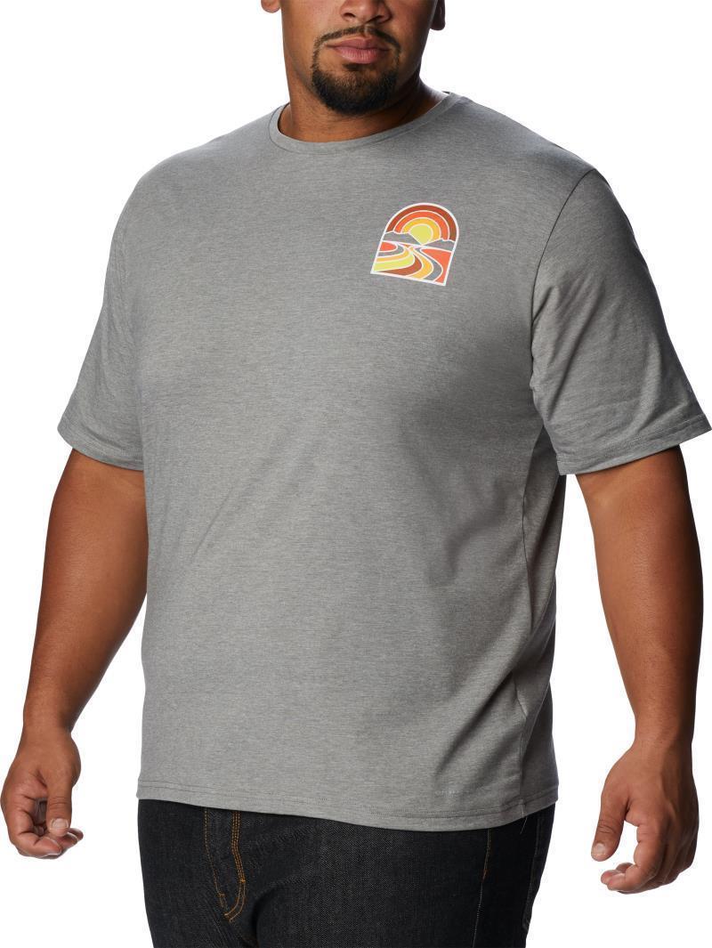 Sun Trek SS Graphic Tee - Big - Mens - City Grey Heather / Suntrek Trails Chest 3