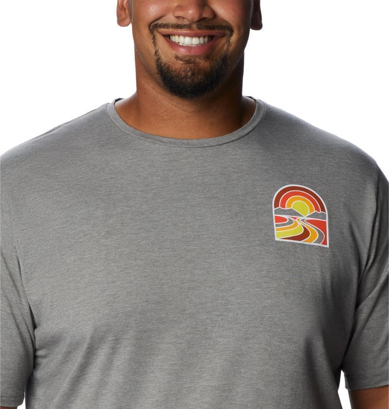 Sun Trek SS Graphic Tee - Big - Mens - City Grey Heather / Suntrek Trails Chest 5