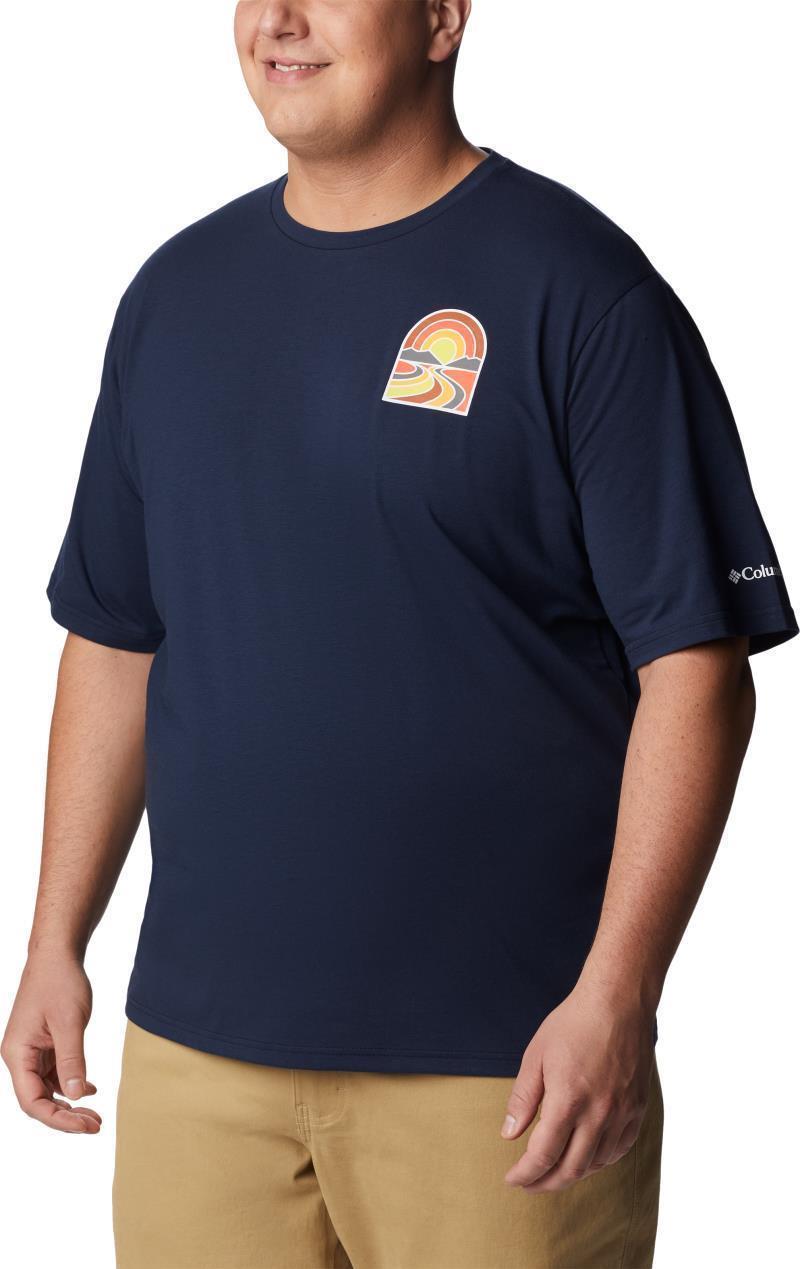 Sun Trek SS Graphic Tee - Big - Mens - Collegiate Navy / Suntrek Trails Chest 3
