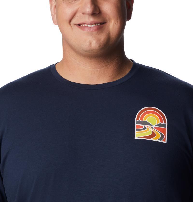 Sun Trek SS Graphic Tee - Big - Mens - Collegiate Navy / Suntrek Trails Chest 5