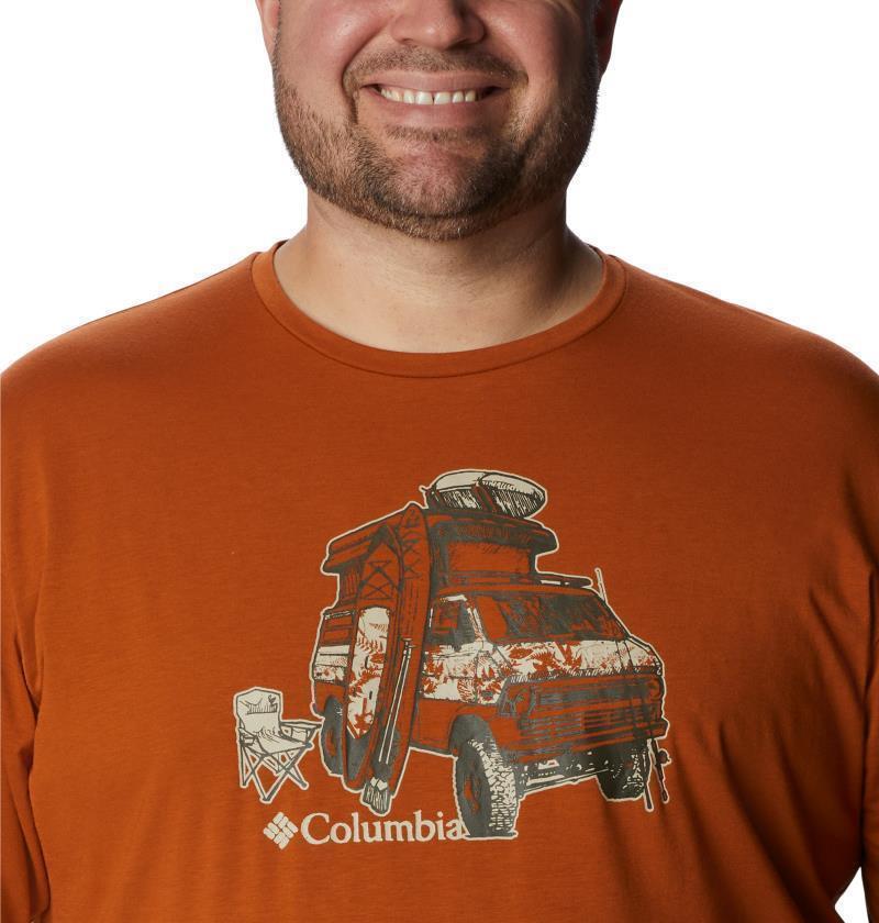 Sun Trek SS Graphic Tee - Big - Mens - Warm Copper Heather / H2O Fanatic 2 5