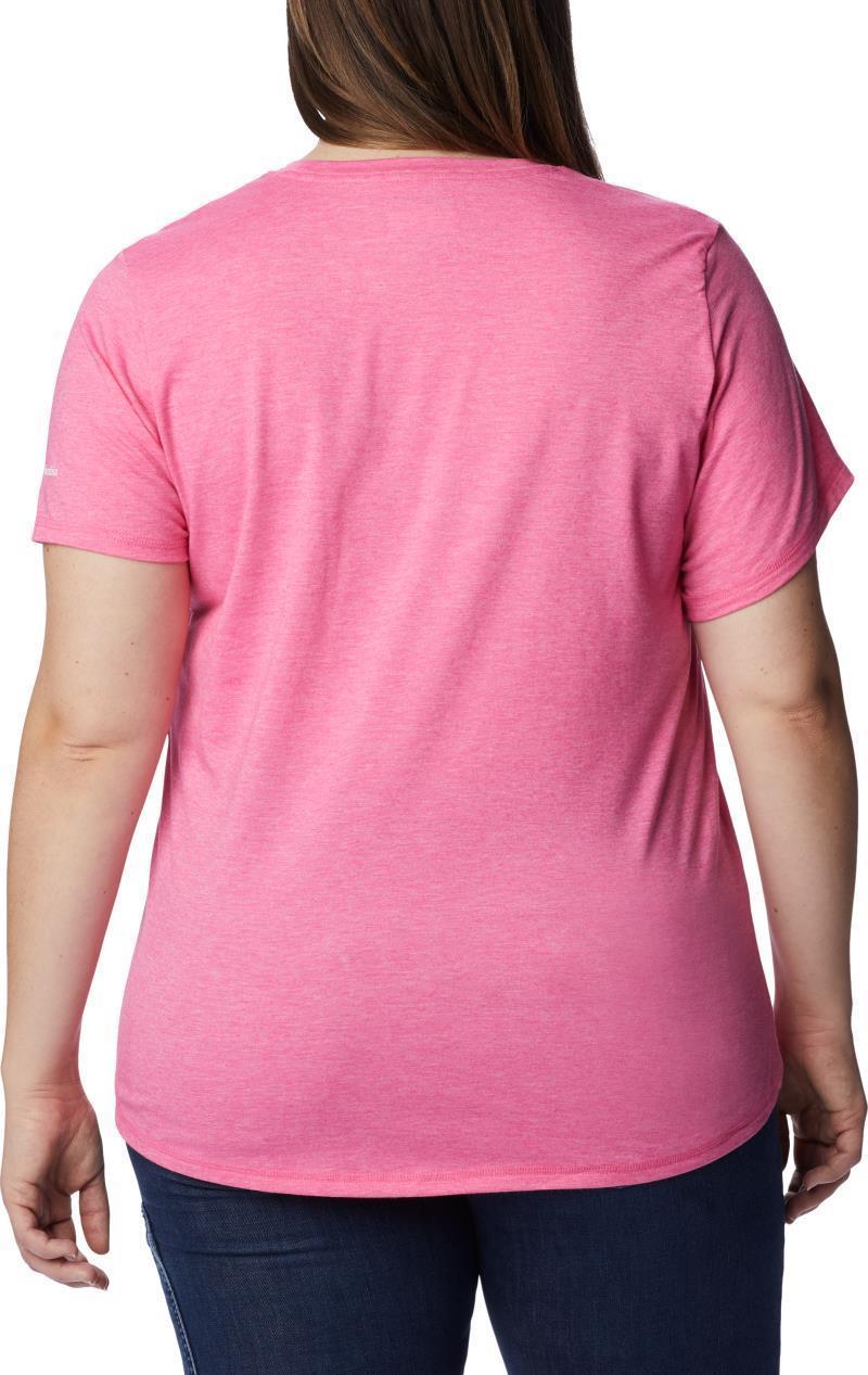 Sun Trek SS Graphic Tee - Plus - Womens - Wild Geranium Heather / Arboreal Swirl GRX 2